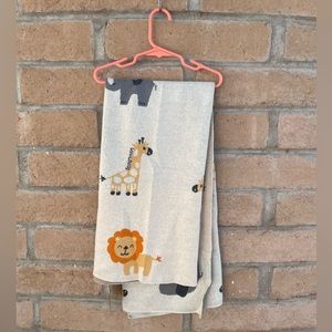 Pottery barn safari baby blanket NWT